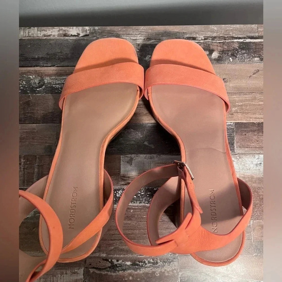 NWOT Nordstrom Anita Peach Platform Sandal Women Size 9 - Picture 5 of 6